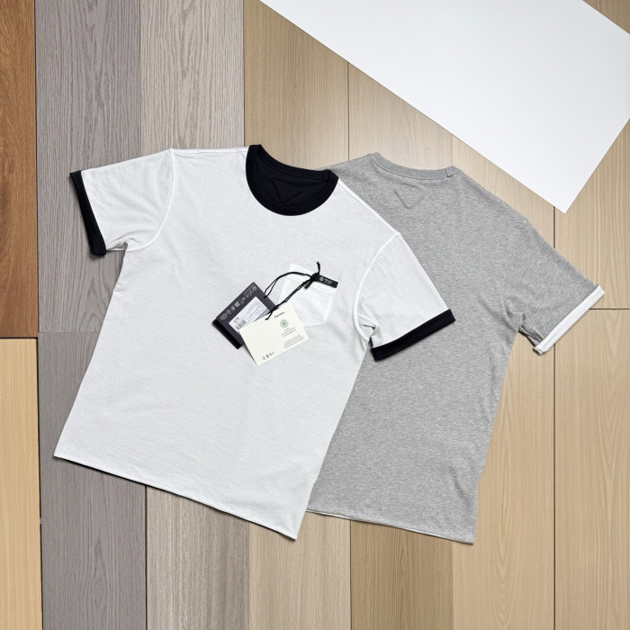 NIGO Prada White navy Blue Reversible Cotton T-shirt #nigo336788