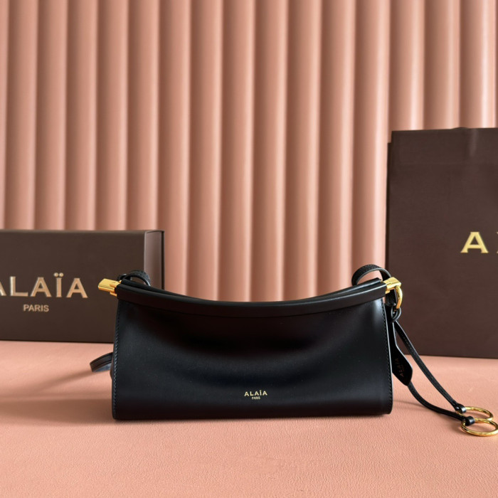 NIGO Alaïa Noir Le Click East West Small Bag in Calfskin #nigo336794
