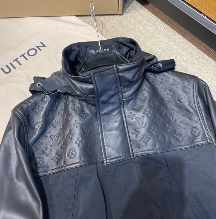 NIGO Louis Vuitton Leather Mix Windbreaker #nigo336815