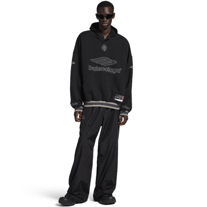 NIGO Balenciaga Top-quality Version Men's 3b Football Polo Hoodie in Grey white #nigo336845