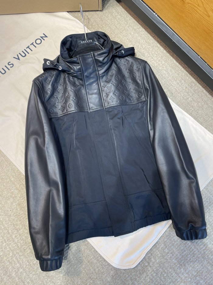 NIGO Louis Vuitton Leather Mix Windbreaker #nigo336815