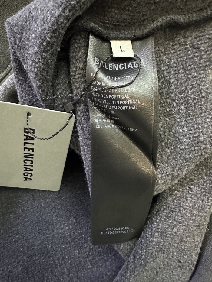 NIGO Balenciaga Men's Washed Crayon Loop Oversized Hoodie in Washed Black White #nigo336853
