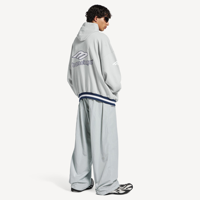 NIGO Balenciaga Top-quality Version Men's 3b Football Polo Hoodie in Grey white #nigo336845