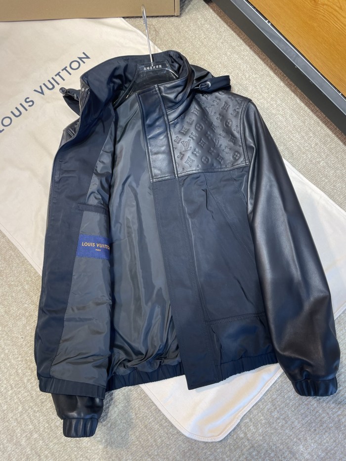 NIGO Louis Vuitton Leather Mix Windbreaker #nigo336815