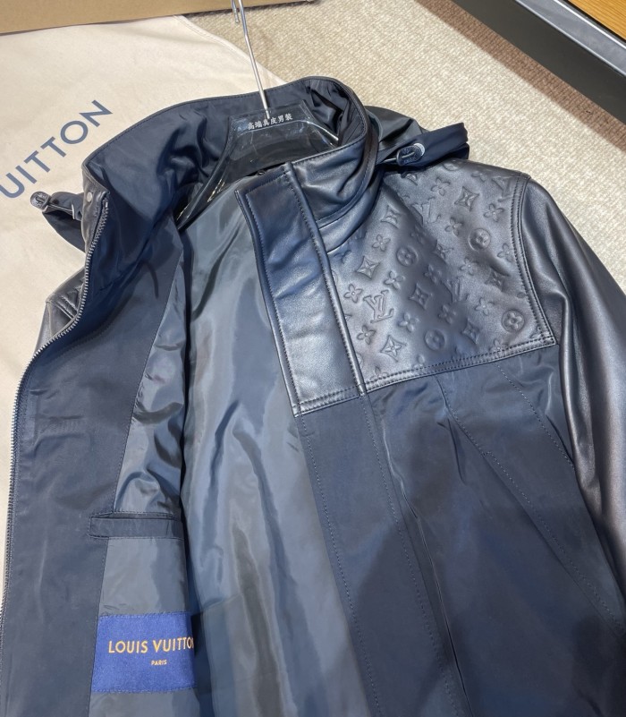 NIGO Louis Vuitton Leather Mix Windbreaker #nigo336815