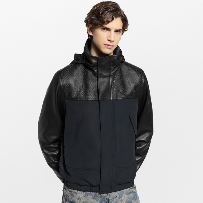 NIGO Louis Vuitton Leather Mix Windbreaker #nigo336815