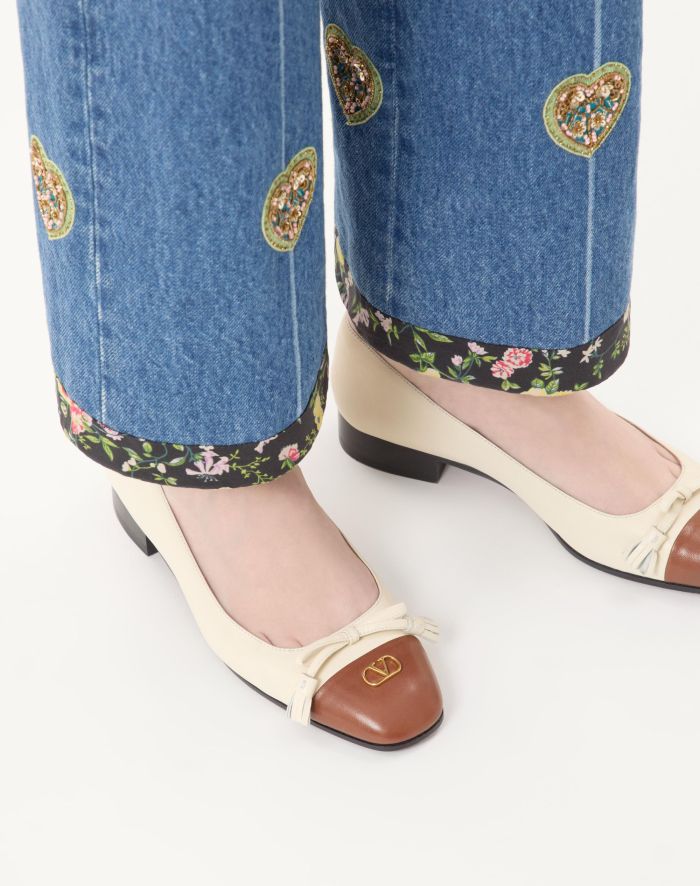 NIGO Valentino Garavani Valet Du Roi Leather Ballet Flats #nigo336898