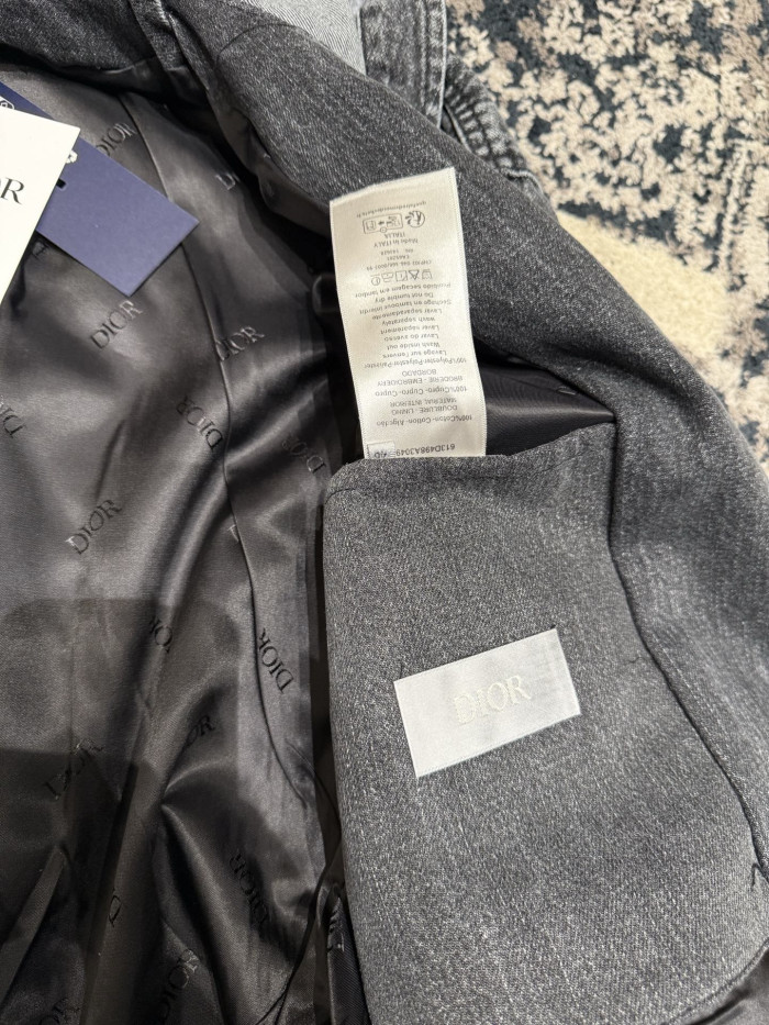NIGO DIOR CD Box Hooded Blouson Jacket Gray Cotton Twill #nigo336938