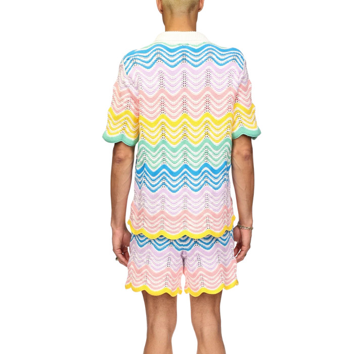 NIGO Casablanca Paris Gradient Wave Knit Shirt Shorts #nigo336937