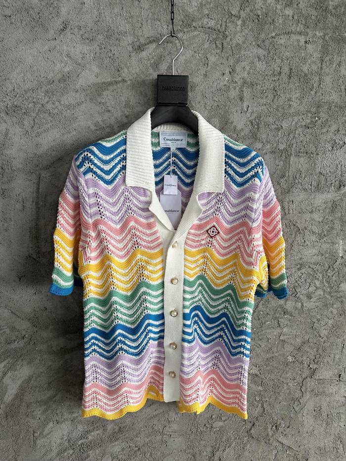 NIGO Casablanca Paris Gradient Wave Knit Shirt Shorts #nigo336937