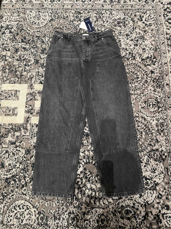 NIGO DIOR CD Box Pants Gray Cotton Twill #nigo336939