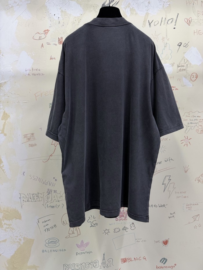 NIGO Balenciaga Top-quality Version Washed Crayon Loop T-shirt Medium Fit #nigo336944