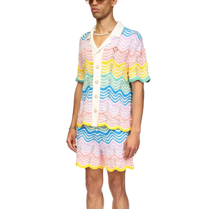 NIGO Casablanca Paris Gradient Wave Knit Shirt Shorts #nigo336937
