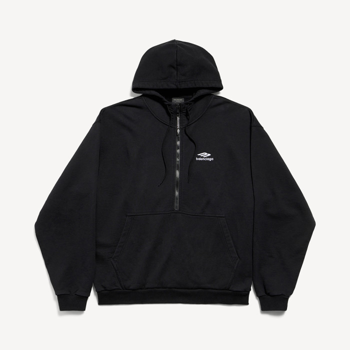 NIGO Balenciaga Top-quality Version Men's 3b Sports Icon Half-zip Hoodie in Washed #nigo336946