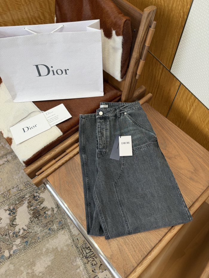 NIGO DIOR CD Box Pants Gray Cotton Twill #nigo336939