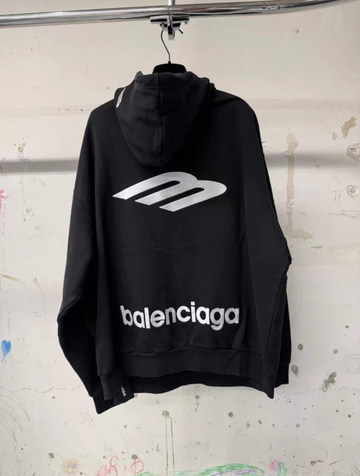 NIGO Balenciaga Top-quality Version Men's 3b Sports Icon Half-zip Hoodie in Washed #nigo336946