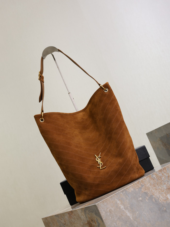 NIGO Saint Laurent NIKI Supple Bucket in Suede in Brown #nigo337074