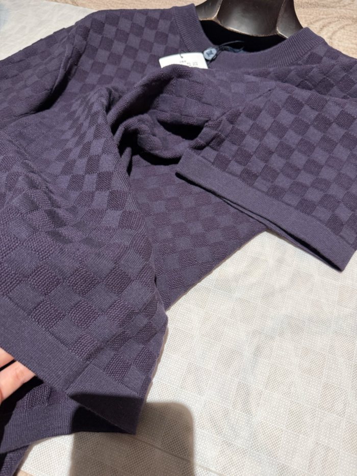 NIGO Louis Vuitton Damier Jacquard Short-Sleeved Crewneck #nigo337091