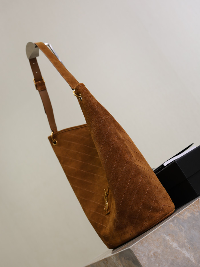NIGO Saint Laurent NIKI Supple Bucket in Suede in Brown #nigo337074