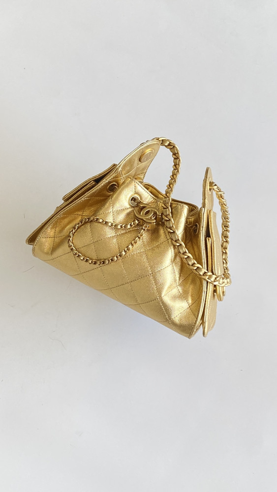 NIGO Chanel 25 Mini handbag Metallic Grained Calfskin #nigo333968