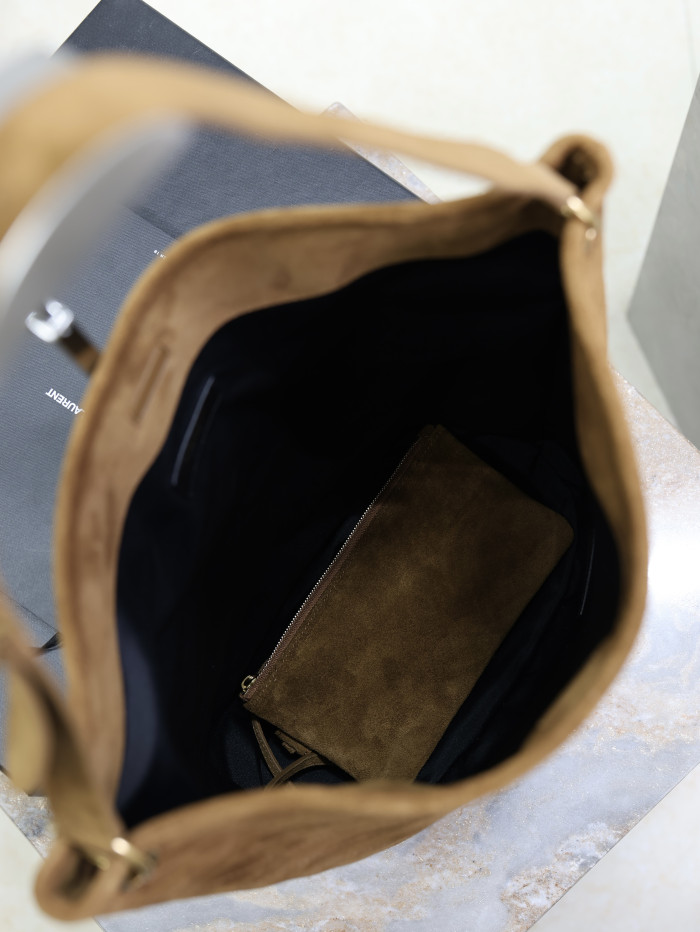 NIGO Saint Laurent NIKI Supple Bucket in Suede in Brown #nigo337074