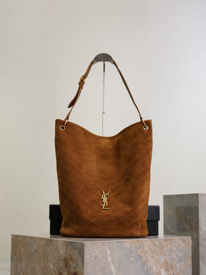 NIGO Saint Laurent NIKI Supple Bucket in Suede in Brown #nigo337074