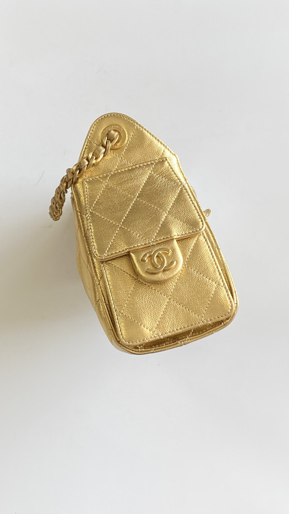 NIGO Chanel 25 Mini handbag Metallic Grained Calfskin #nigo333968