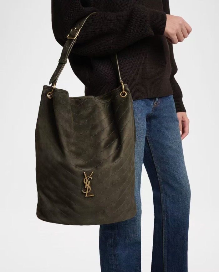 NIGO Saint Laurent NIKI Supple Bucket in Suede in Brown #nigo337074