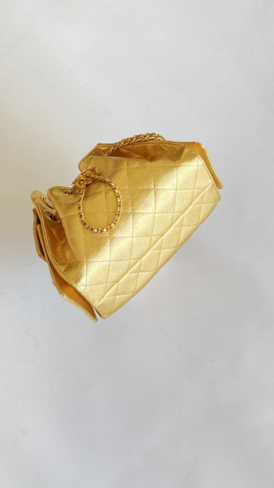 NIGO Chanel 25 Mini handbag Metallic Grained Calfskin #nigo333968