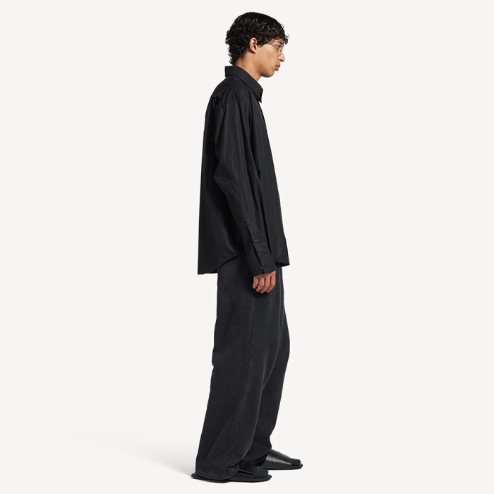 Balenciaga Men's Masking Tape Long Sleeve Shirt Large Fit in Black #nigo337143