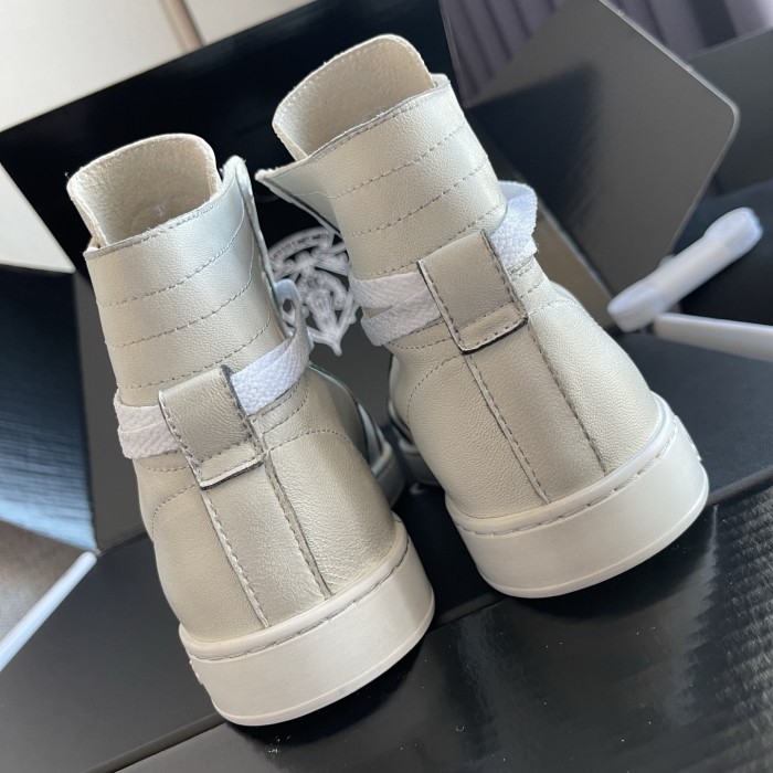 NIGO Gucci Men's Stretch High-top Sneaker in White Leather #nigo337175