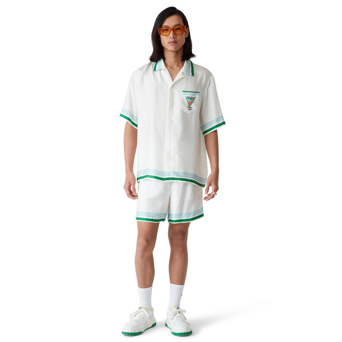 NIGO Casablanca Metaphysical Tennis Icon Short Sleeve Silk Shirt Shorts #nigo337184