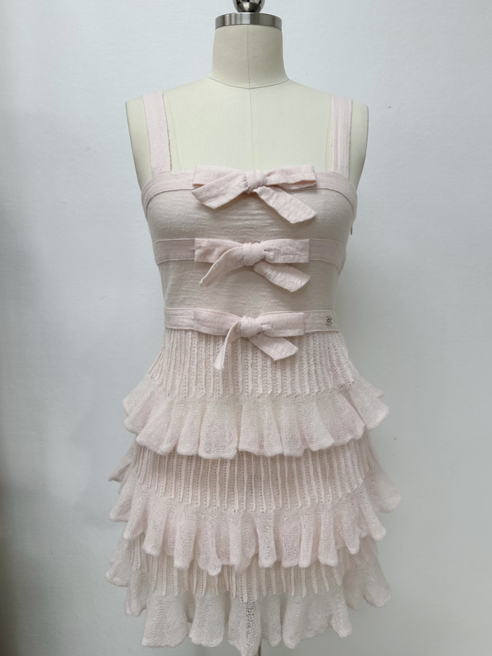 NIGO Chanel Dress Mohair and Silk Light Pink #nigo337221
