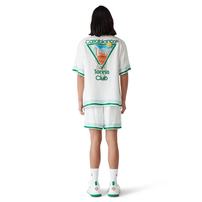NIGO Casablanca Metaphysical Tennis Icon Short Sleeve Silk Shirt Shorts #nigo337184