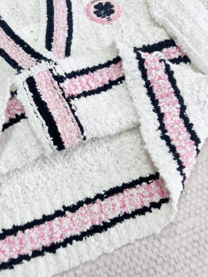 NIGO Chanel CC Logo Four Leaf Clover Cardigan #nigo303056