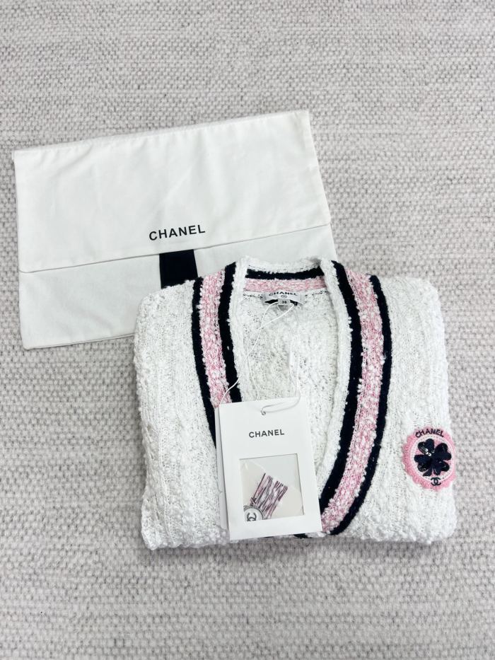 NIGO Chanel CC Logo Four Leaf Clover Cardigan #nigo303056