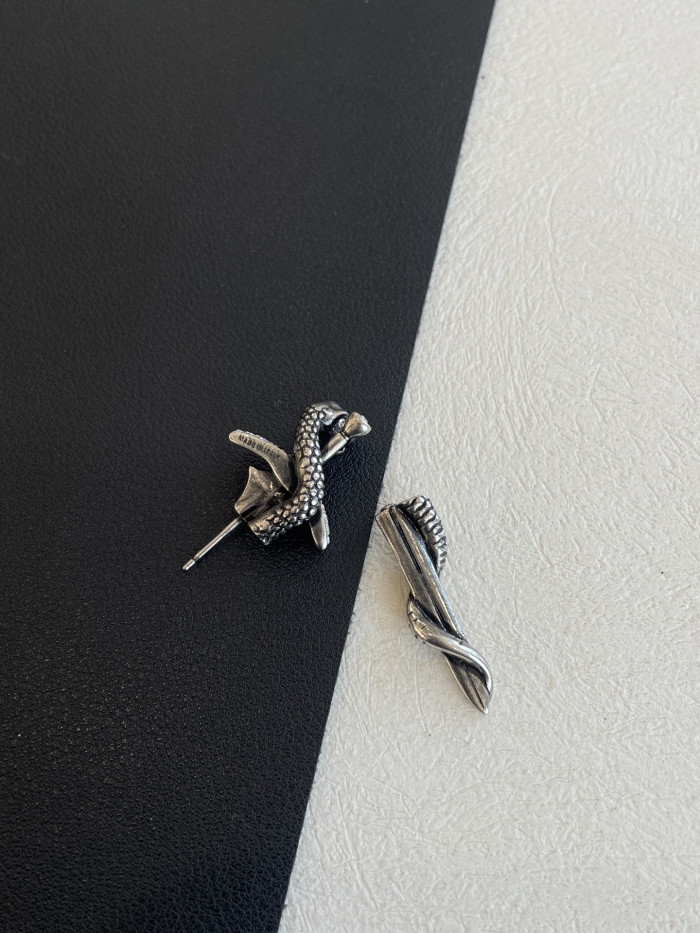 NIGO Balenciaga Goth Snake Earring in Antique #nigo337227