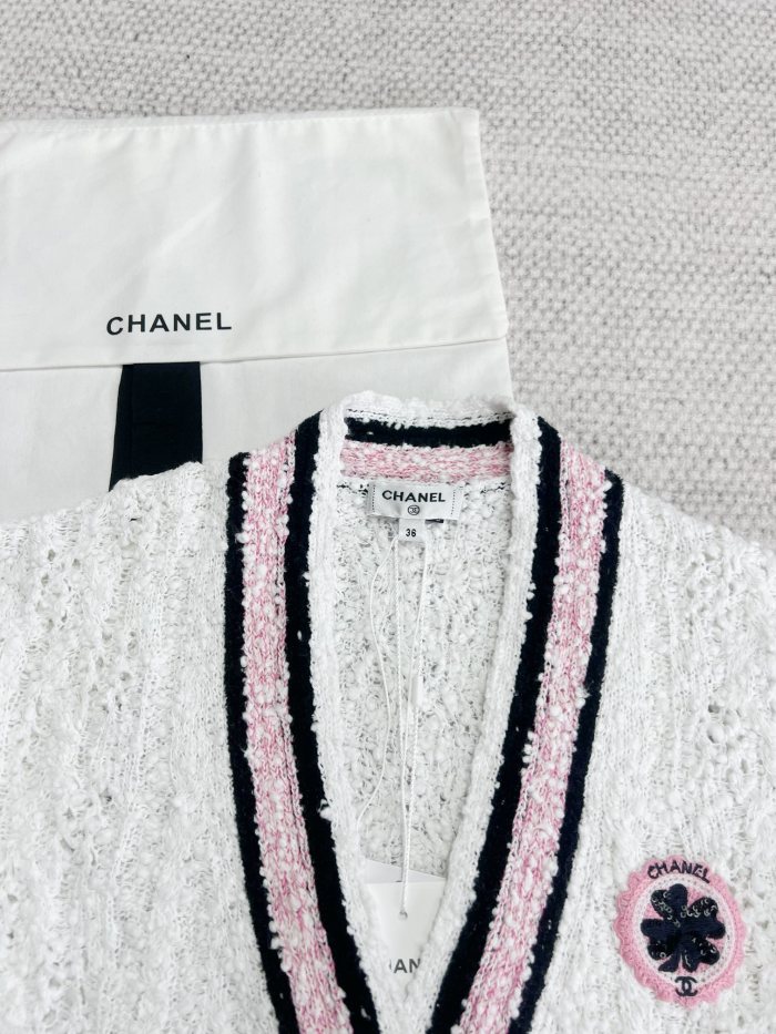 NIGO Chanel CC Logo Four Leaf Clover Cardigan #nigo303056