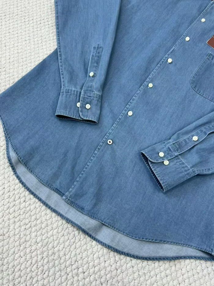 NIGO Loro Piana Top-quality Version André Shirt Cotton Ultra Stone-Washed #nigo375405