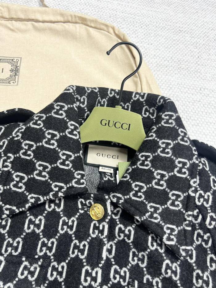 NIGO Gucci GG Letter Jacquard Lapel Casual Cape Cape#nigo337159