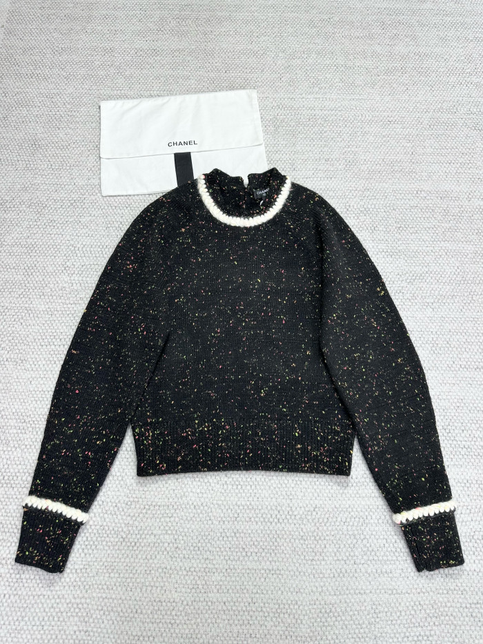 NIGO Chanel Top-Qualitu Version Knitted Collared Wool Sweater#nigo375487