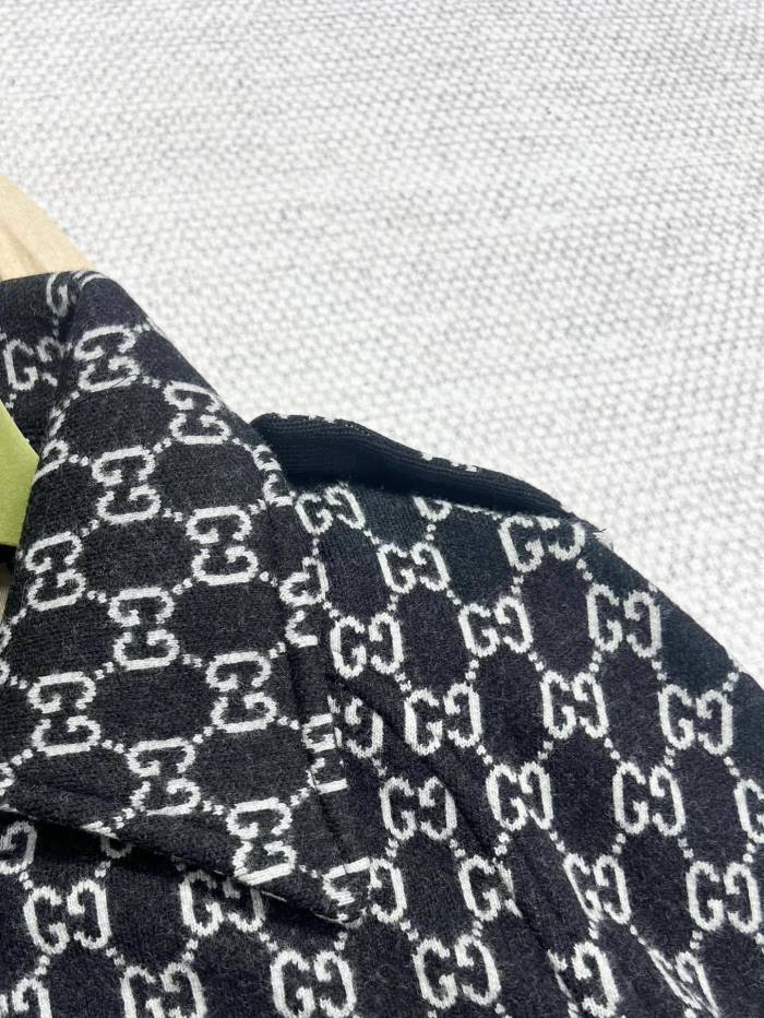 NIGO Gucci GG Letter Jacquard Lapel Casual Cape Cape#nigo337159