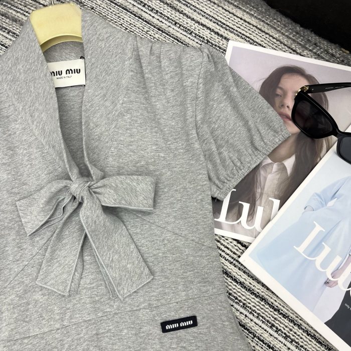 NIGO MiuMiu Grey Silk Jersey Dress #nigo375483