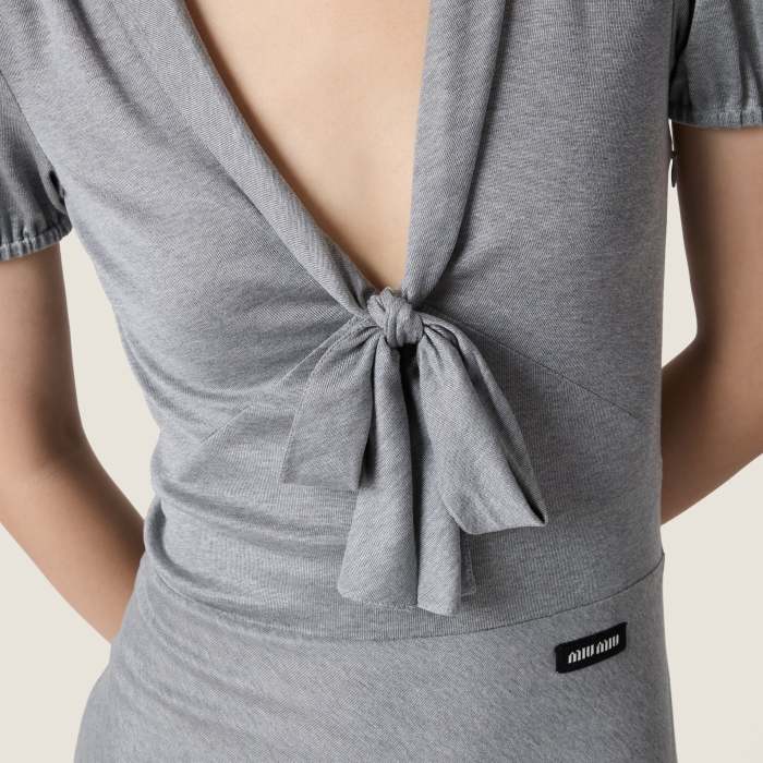NIGO MiuMiu Grey Silk Jersey Dress #nigo375483
