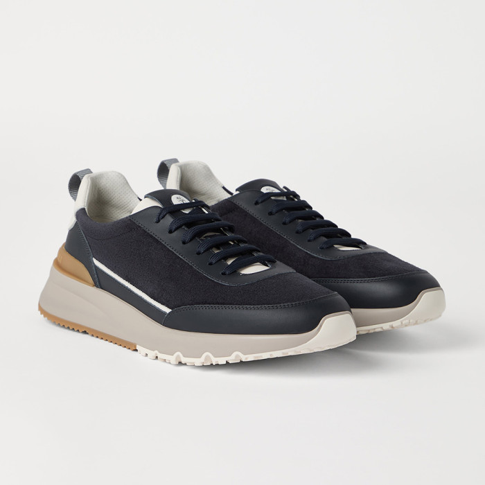 NIGO Brunello Cucinellia Suede and Calfskin Runners #nigo375492
