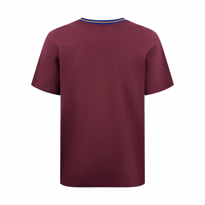 NIGO Moncler Burgundy Embroidered Logo Cotton T-Shirt Polos T-shirts #nigo375498