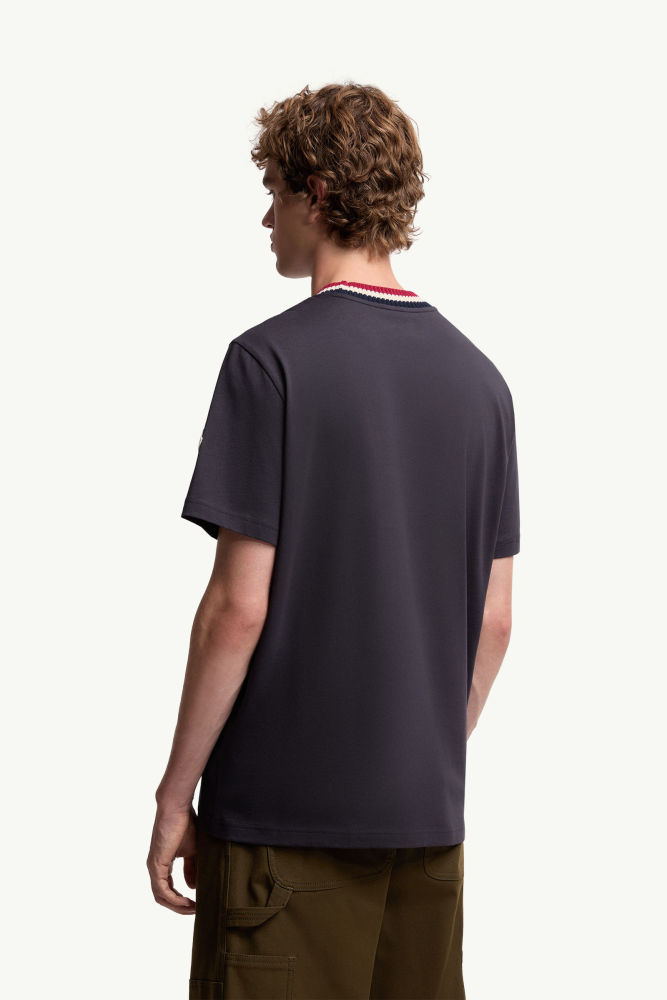 NIGO Moncler Burgundy Embroidered Logo Cotton T-Shirt Polos T-shirts #nigo375498