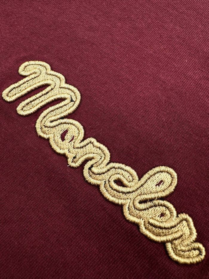 NIGO Moncler Burgundy Embroidered Logo Cotton T-Shirt Polos T-shirts #nigo375498