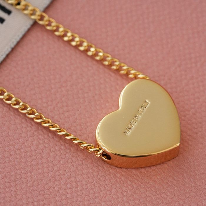 NIGO MiuMiu Gold Red Metal Necklace #nigo375571