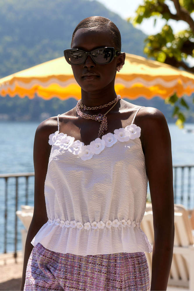 NIGO Chanel Top Embroidered Cotton White #nigo375690